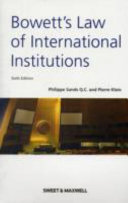 Bowett's Law of International Institutions - Scanned Pdf with Ocr